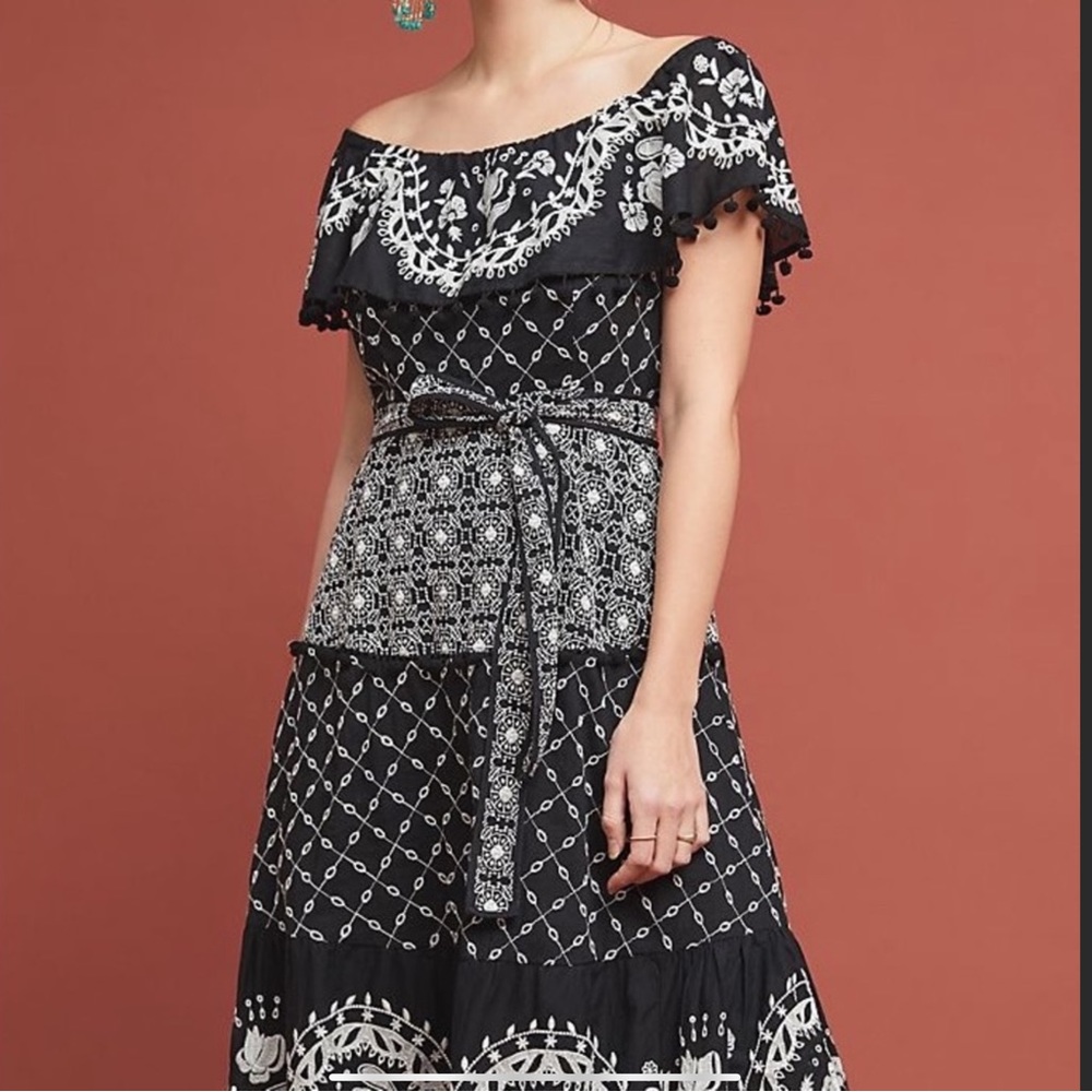 Anthropologie Embroidered summer dress.